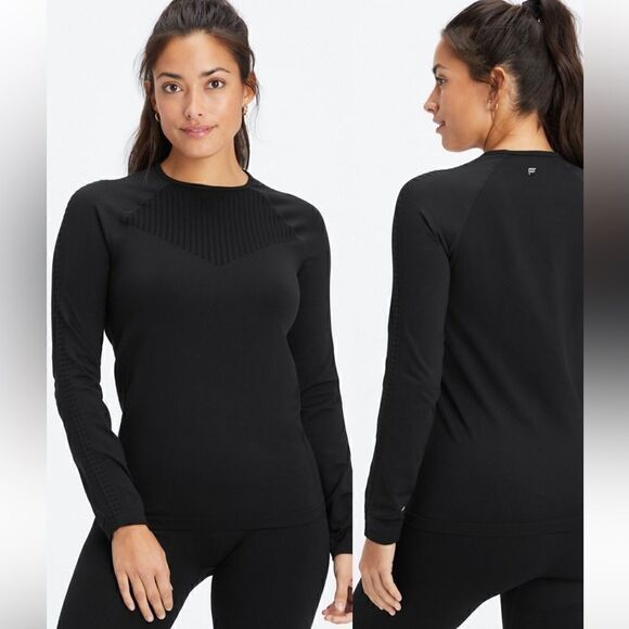 Fabletics Seamless long sleeve workout top- nwt- size medium - Picture 1 of 9